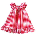 {Sutherby Girls} Signature ‘Mabel' Capelet Daygown ~ Red Picnic Gingham