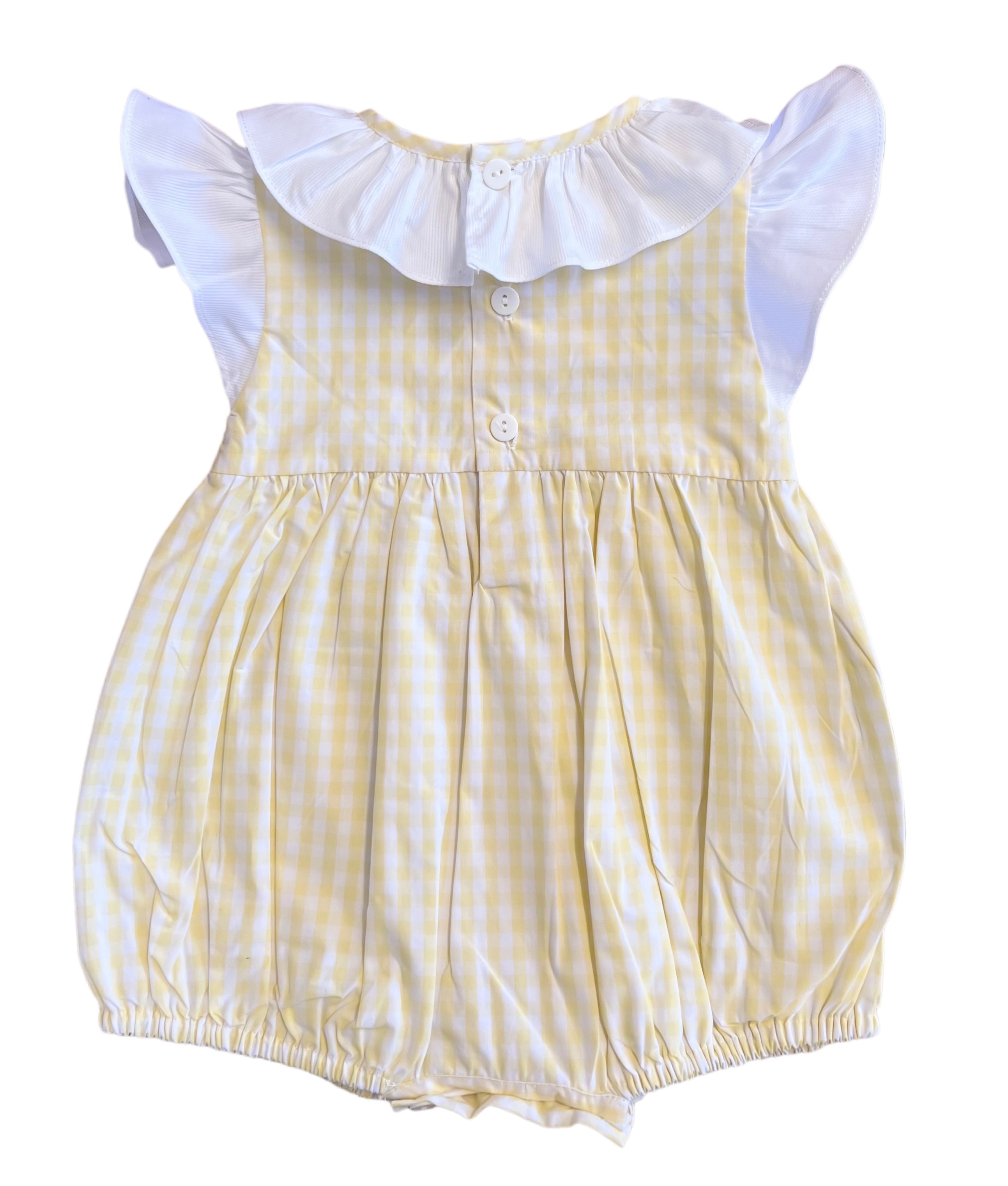 The Smocked Romper - Honey Bees