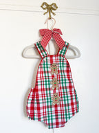 {Sutherby Boys} Gingerbread Plaid Romper