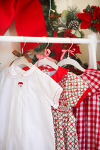 {Sutherby Girls} Signature Smocked Dress ~ Holiday Garland Trellis