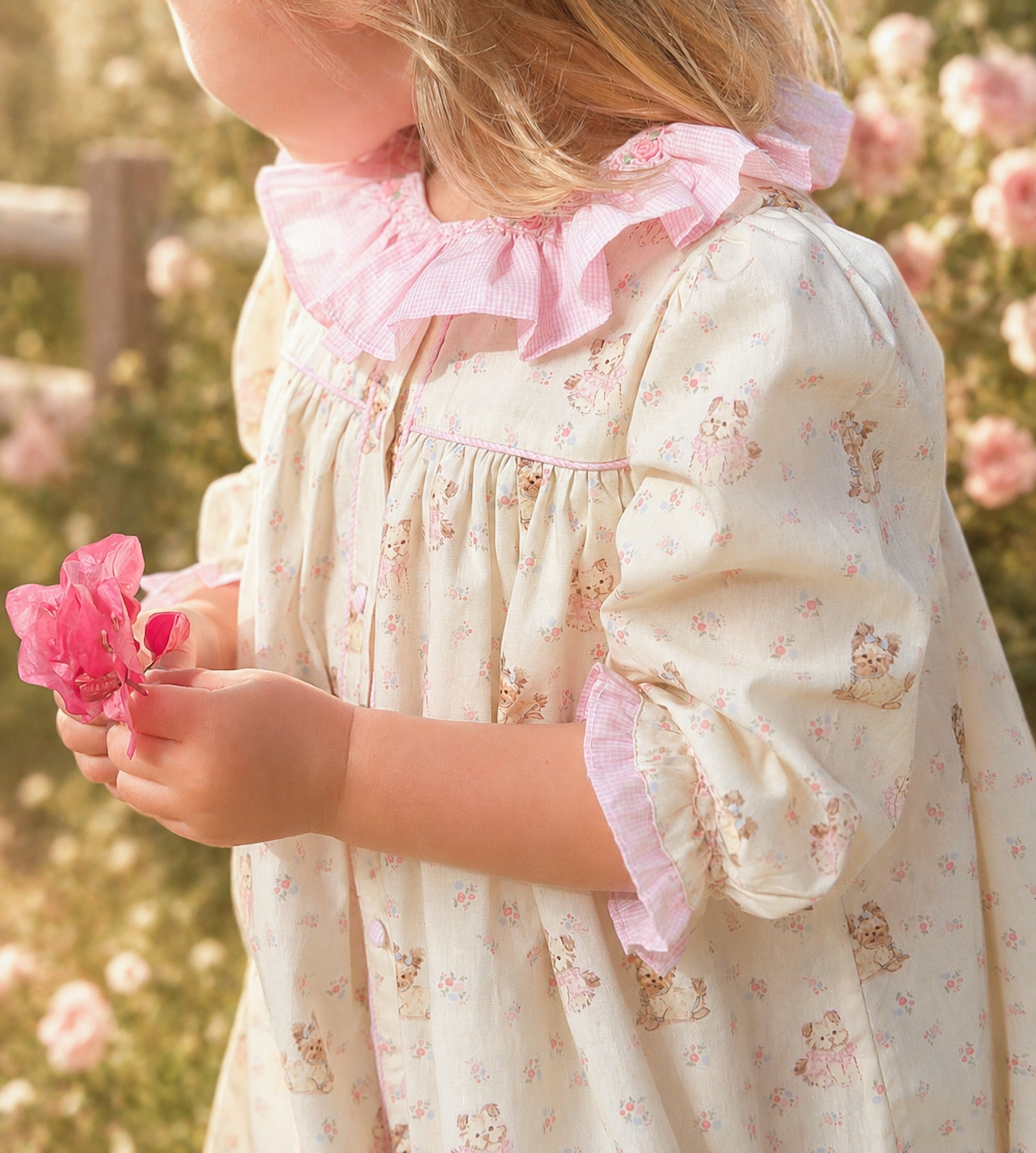 {Sutherby Girl’s} Signature Smocked Dress ~ Vintage Puppies