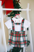 {Sutherby Boys} Signature Suspender Shorts ~ Christmas Fair Tartan