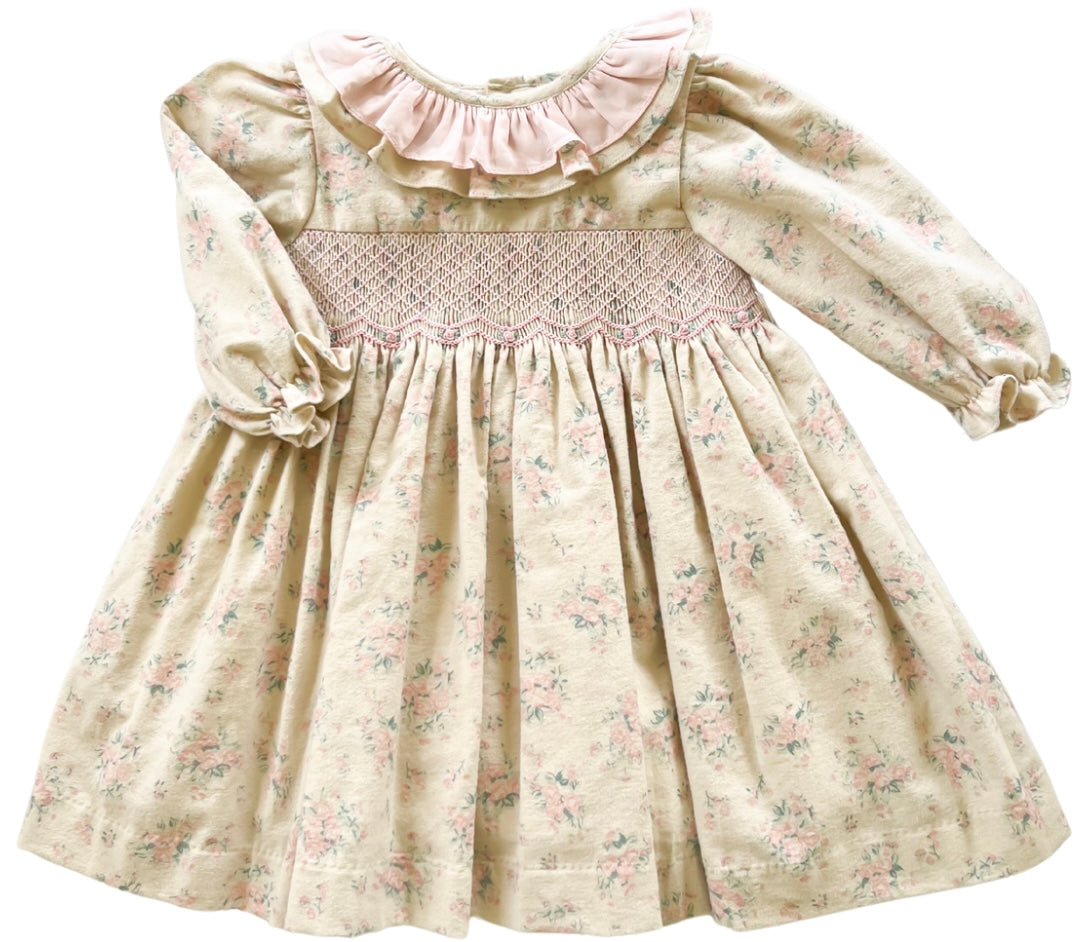 {Sutherby Girls} Signature Smocked Dress - Antique Floral