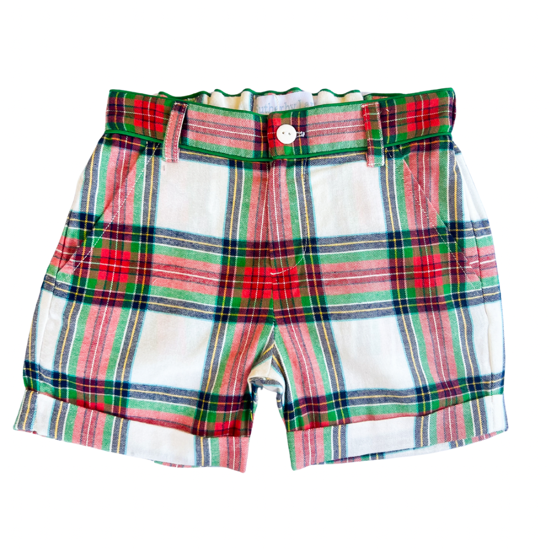 {Sutherby Boys} Signature Prep Shorts ~ Christmas Fair Tartan
