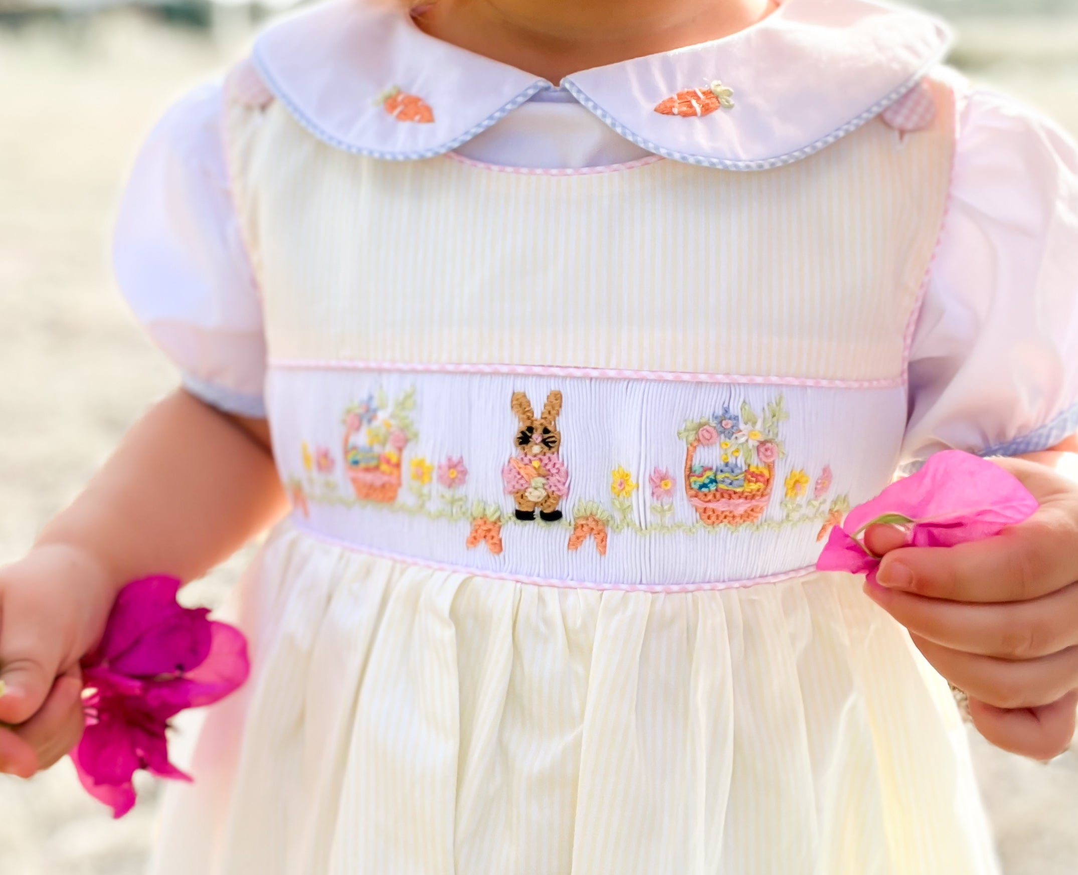 The Smocked Pinafore - Carrot Patch