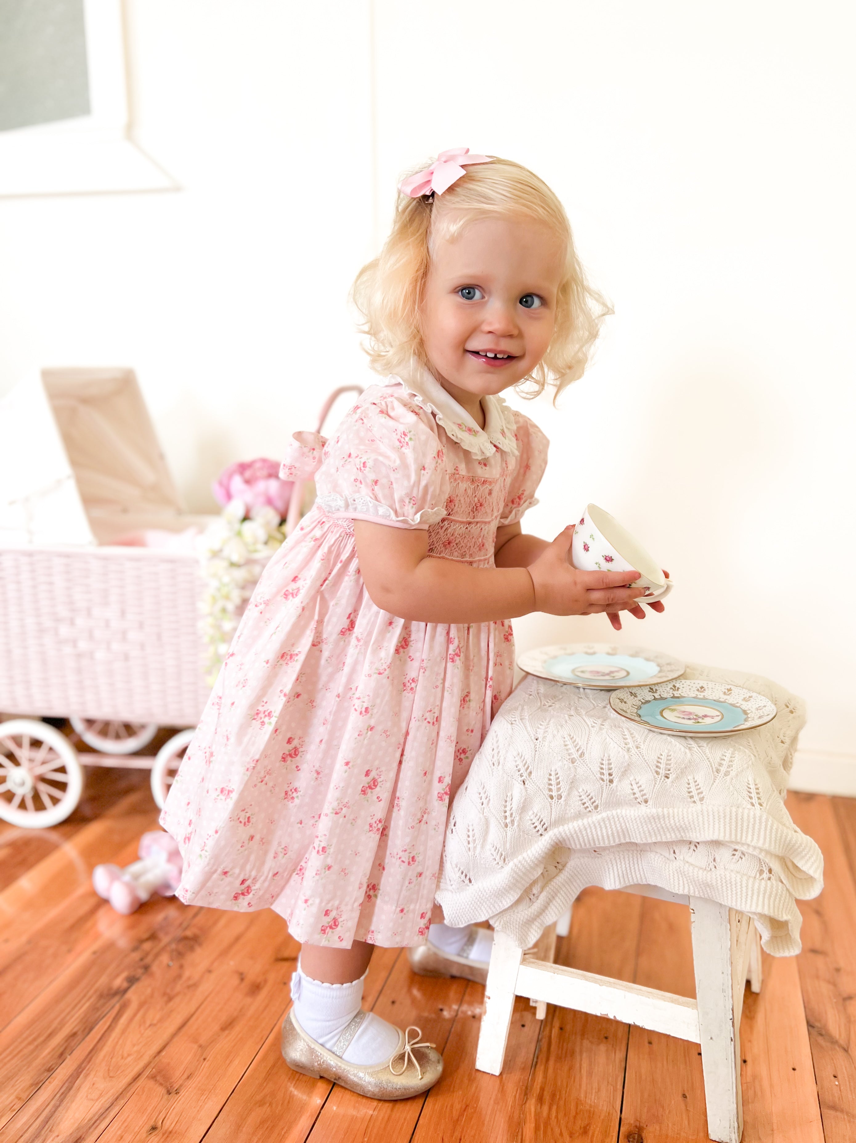 The Smocked Dress - Vintage Roses