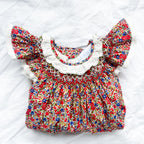 {Sutherby Girls} The Smocked Bishop Set - Festive Floral