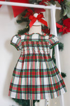 Load image into Gallery viewer, {Sutherby Girls} Signature Smocked Dress ~ Christmas Fair Tartan
