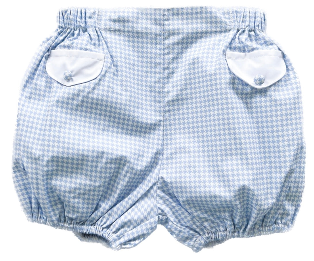 {Sutherby Baby} Blue Houndstooth Bloomers