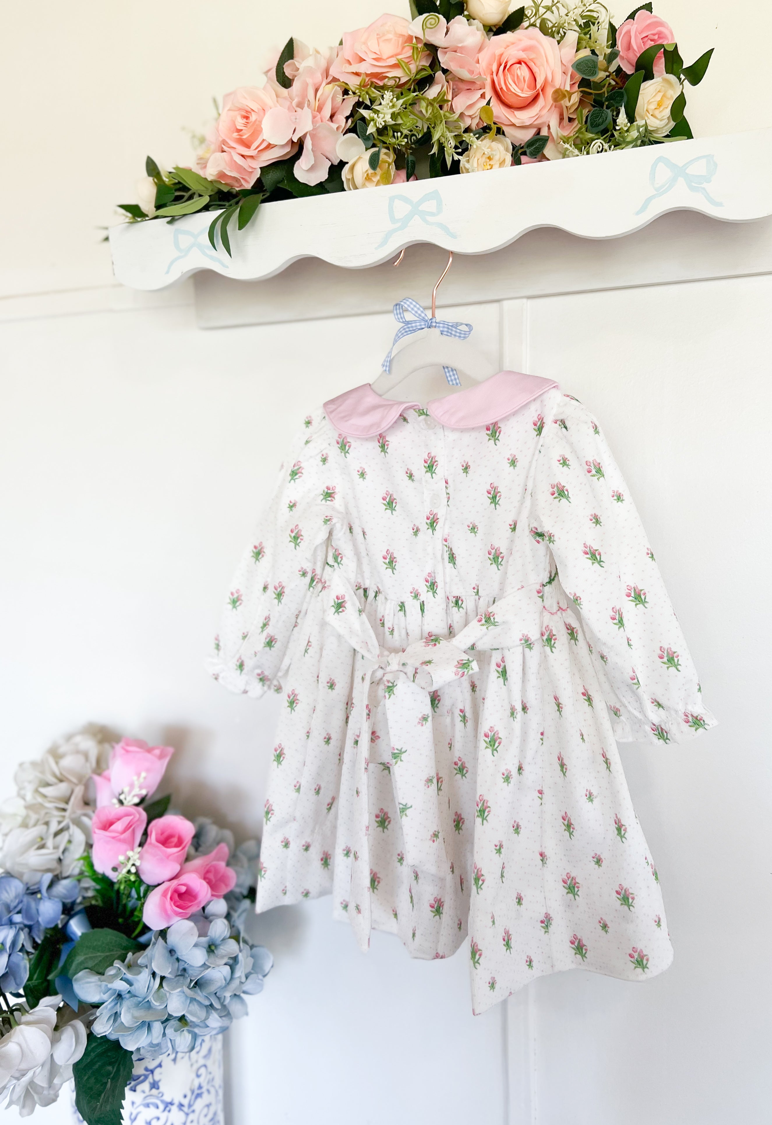 {Sutherby Girls} Signature Smocked Dress - Garden Tulips