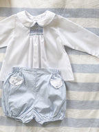 {Sutherby Baby} Blue Houndstooth Bloomers