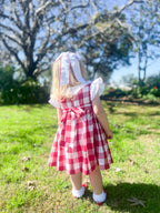 {Sutherby Girls} Signature Smocked Dress - Heritage Red Gingham ~ FARMHOUSE SALE