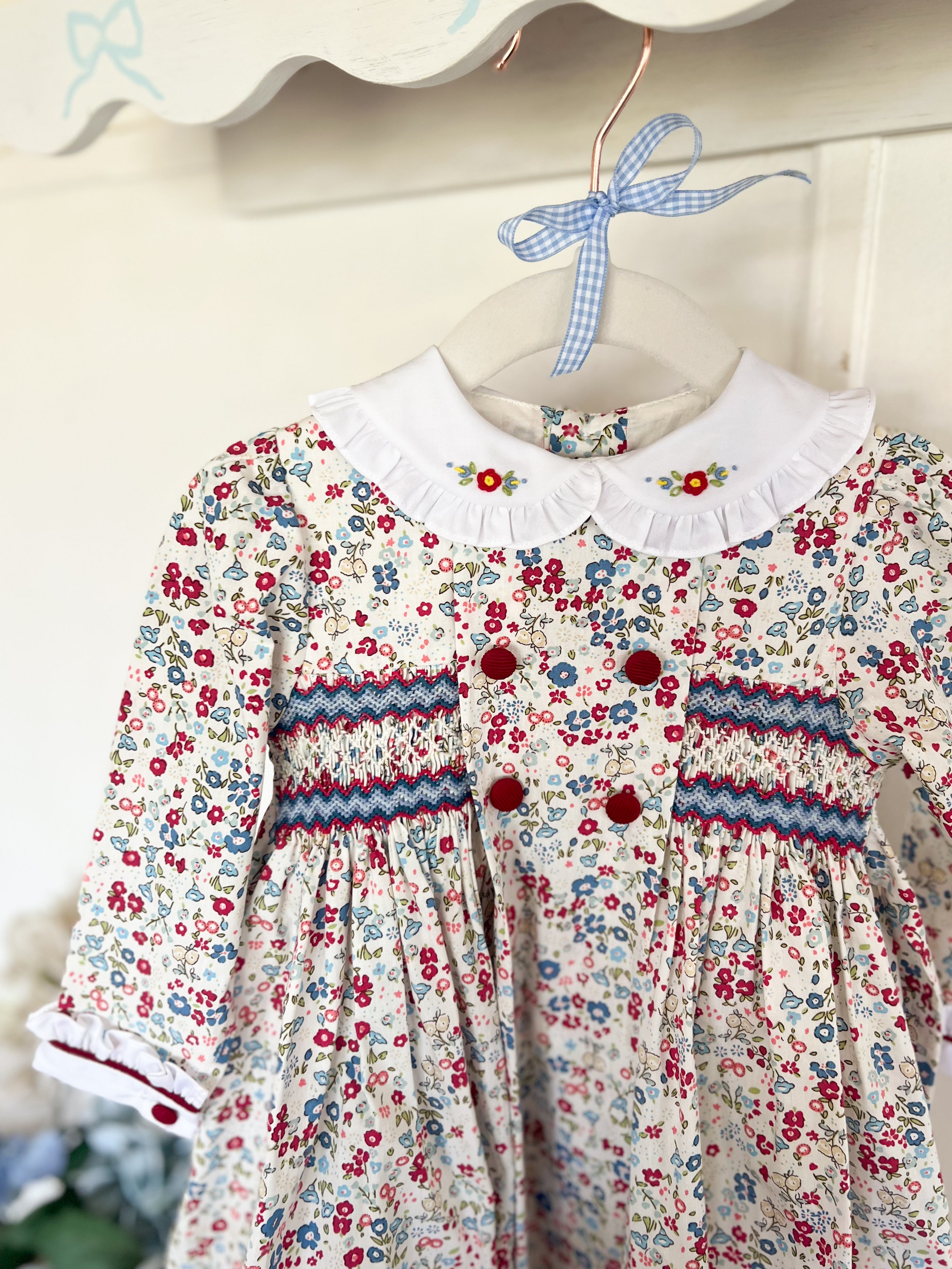 The Smocked Dress - Colourful Carnations