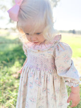 Load image into Gallery viewer, The Smocked Dress - Antique Floral Brushed Cotton
