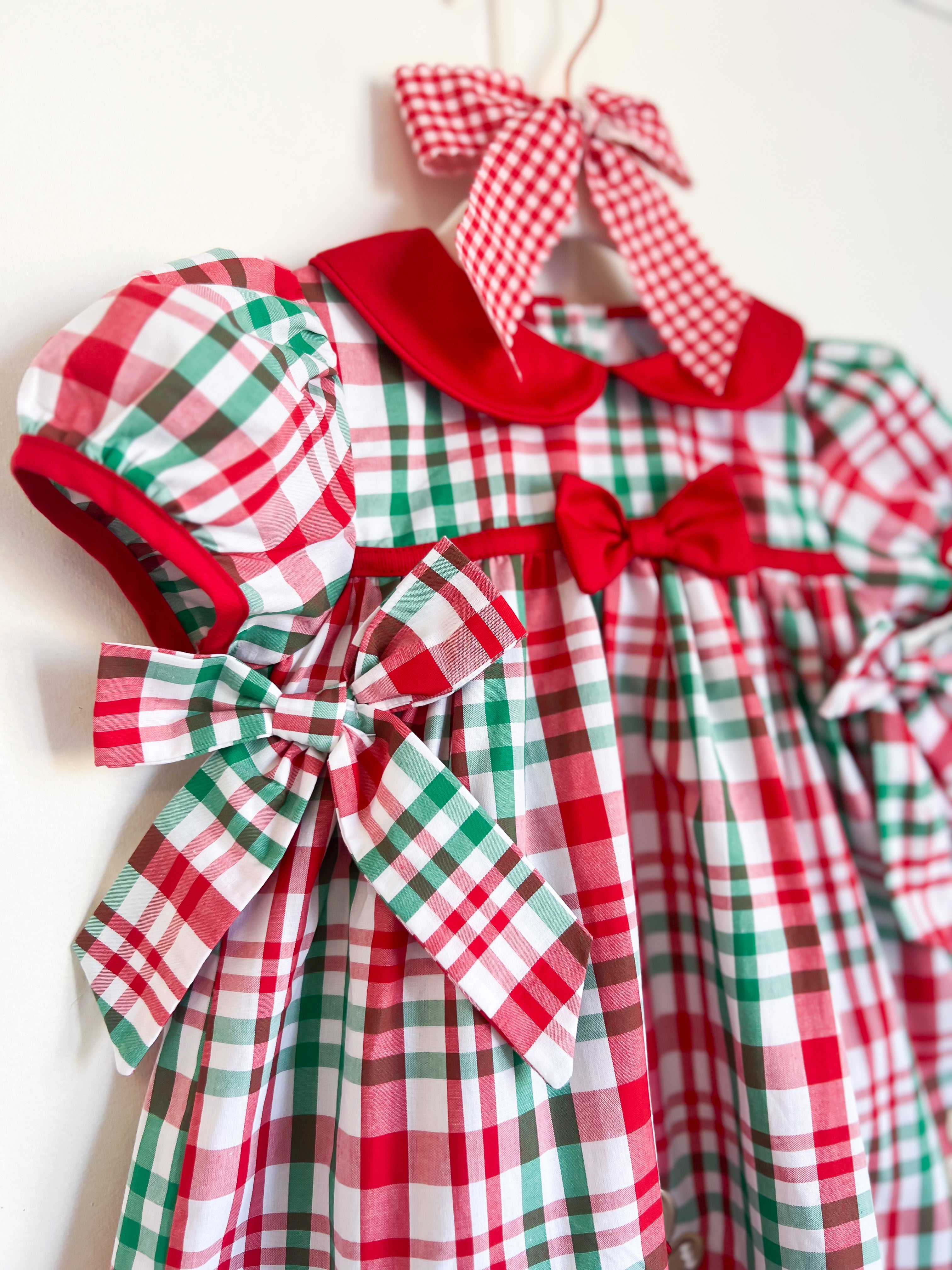 {Sutherby Girls} Gingerbread Plaid Dress ~ FARMHOUSE SALE