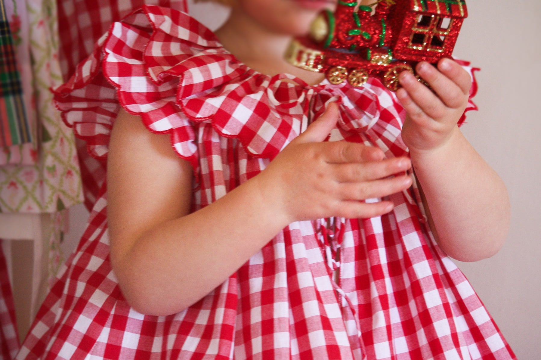 {Sutherby Girls} Signature ‘Mabel' Capelet Daygown ~ Red Picnic Gingham