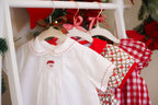 {Sutherby Boys} Signature Smocked Romper ~ Jolly St Nick
