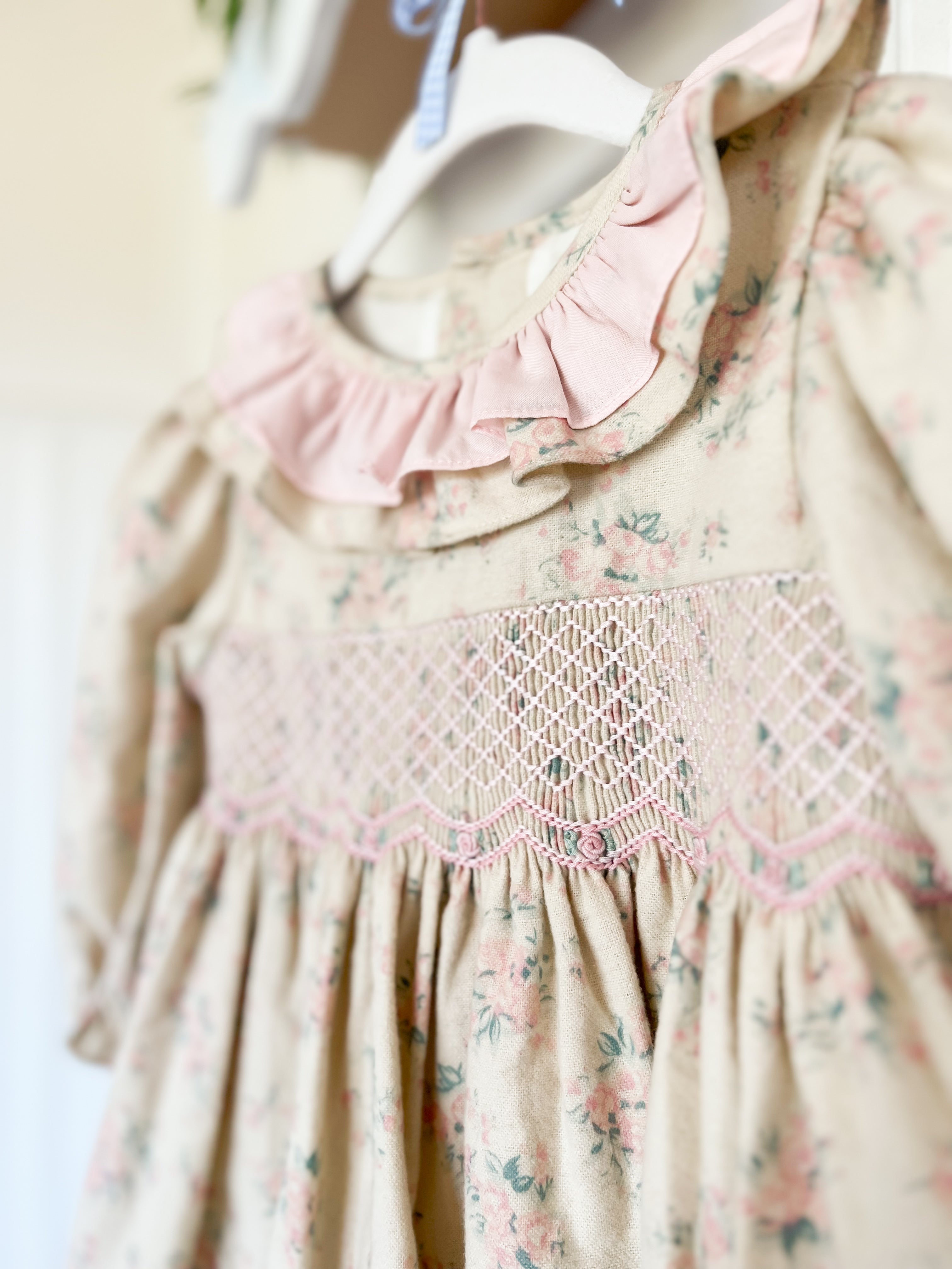 {Sutherby Girls} Signature Smocked Dress - Antique Floral