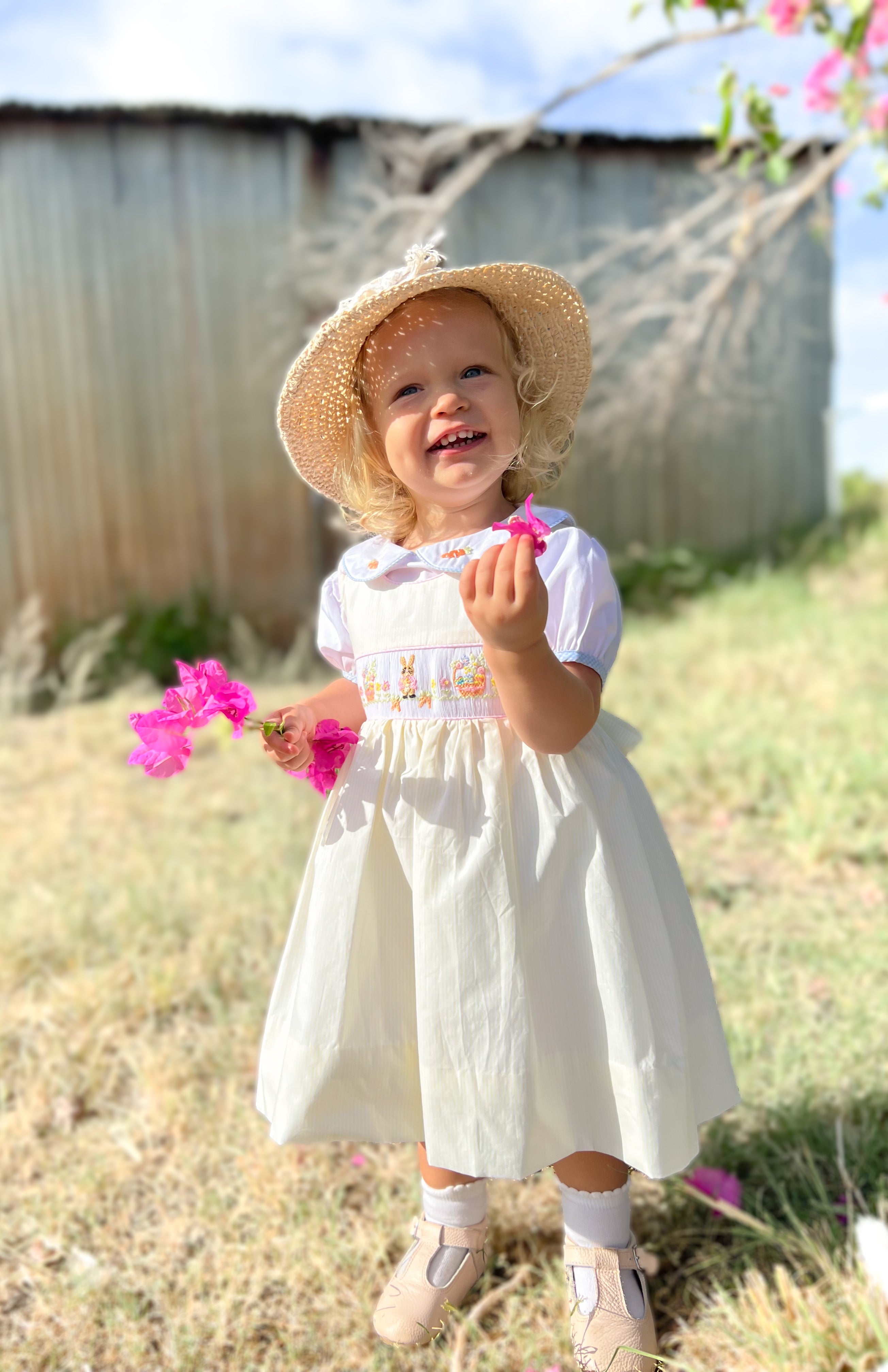 The Smocked Pinafore - Carrot Patch