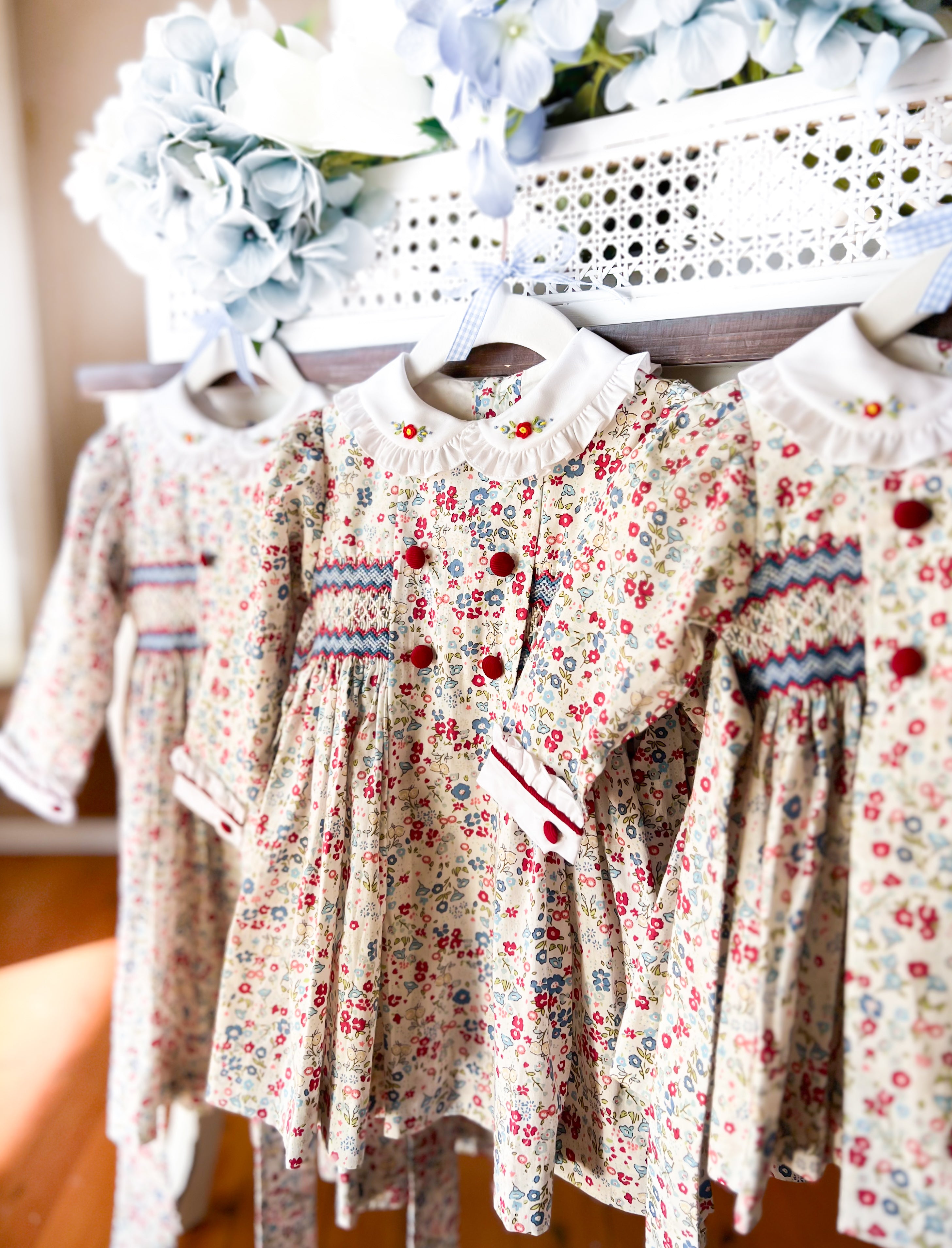 The Smocked Dress - Colourful Carnations