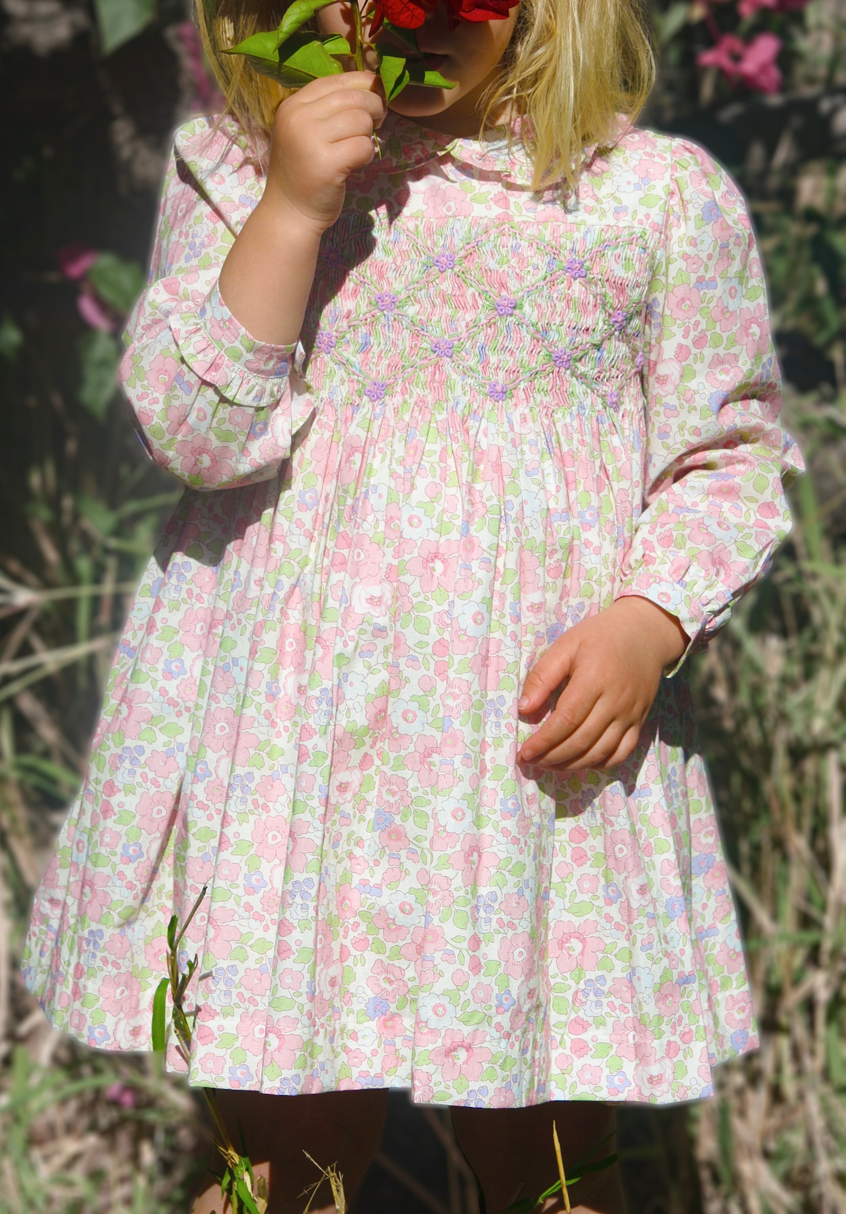 {Sutherby Girls} Signature Smocked Dress ~ Cottage Petals