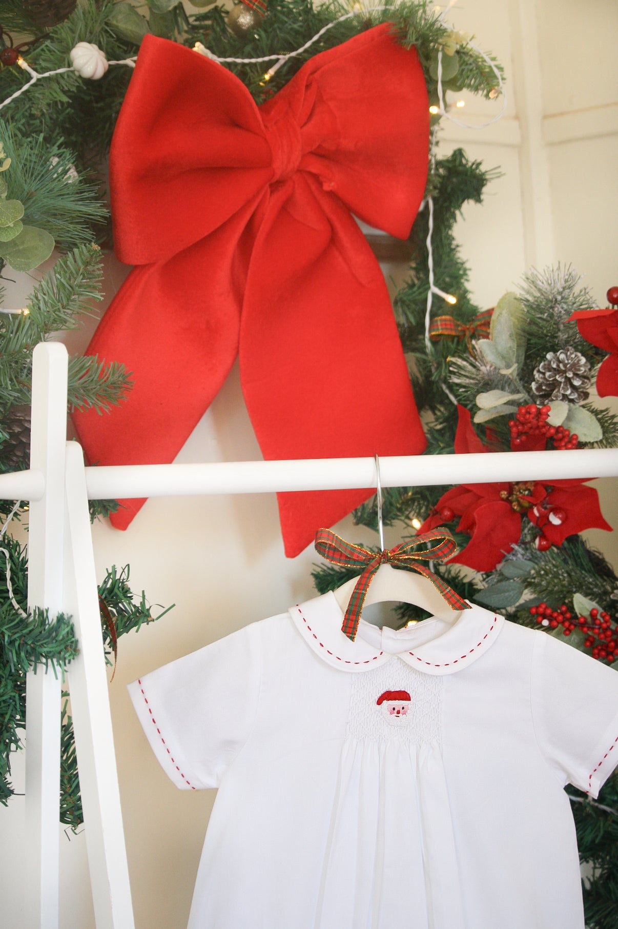 {Sutherby Boys} Signature Smocked Romper ~ Jolly St Nick