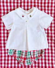 Load image into Gallery viewer, {Sutherby Boys} Nostalgic Embroidered Shirt ~ Heirloom White/Red
