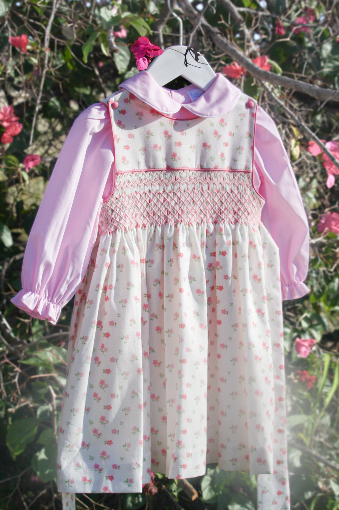 {Sutherby Girls} Signature Smocked Pinafore ~ Petit Fleur