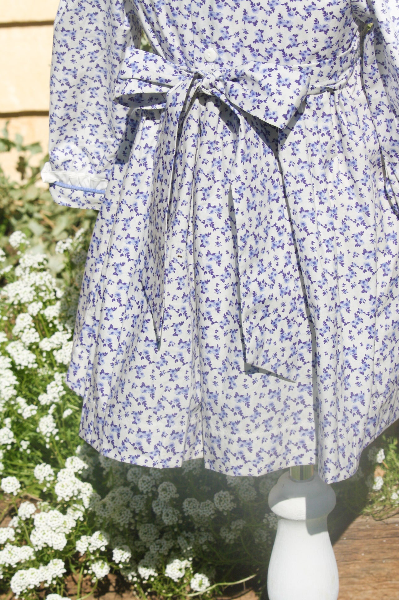 {Sutherby Girls} Signature Smocked Dress ~ Blue Forget Me Nots