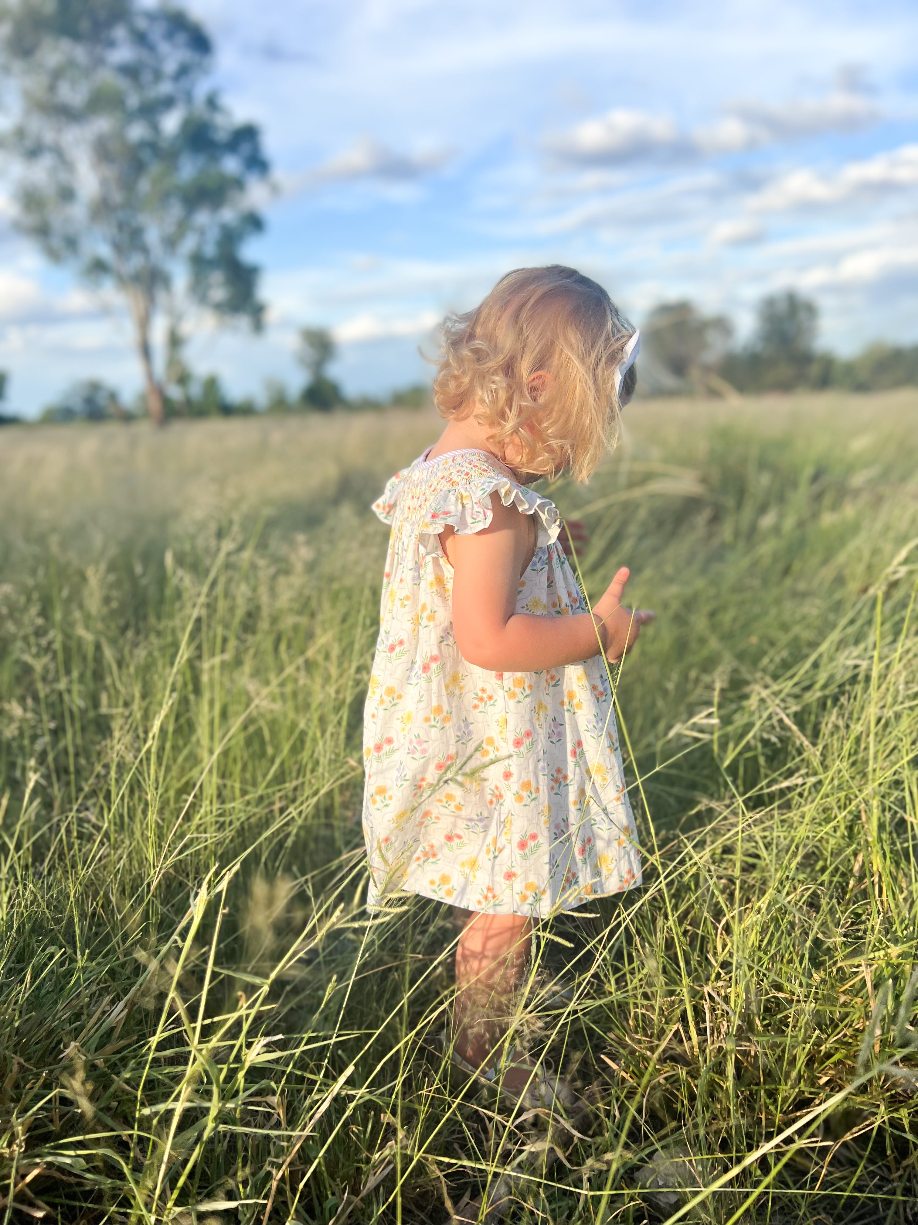 The Smocked Bishop Set - Tiled Floral