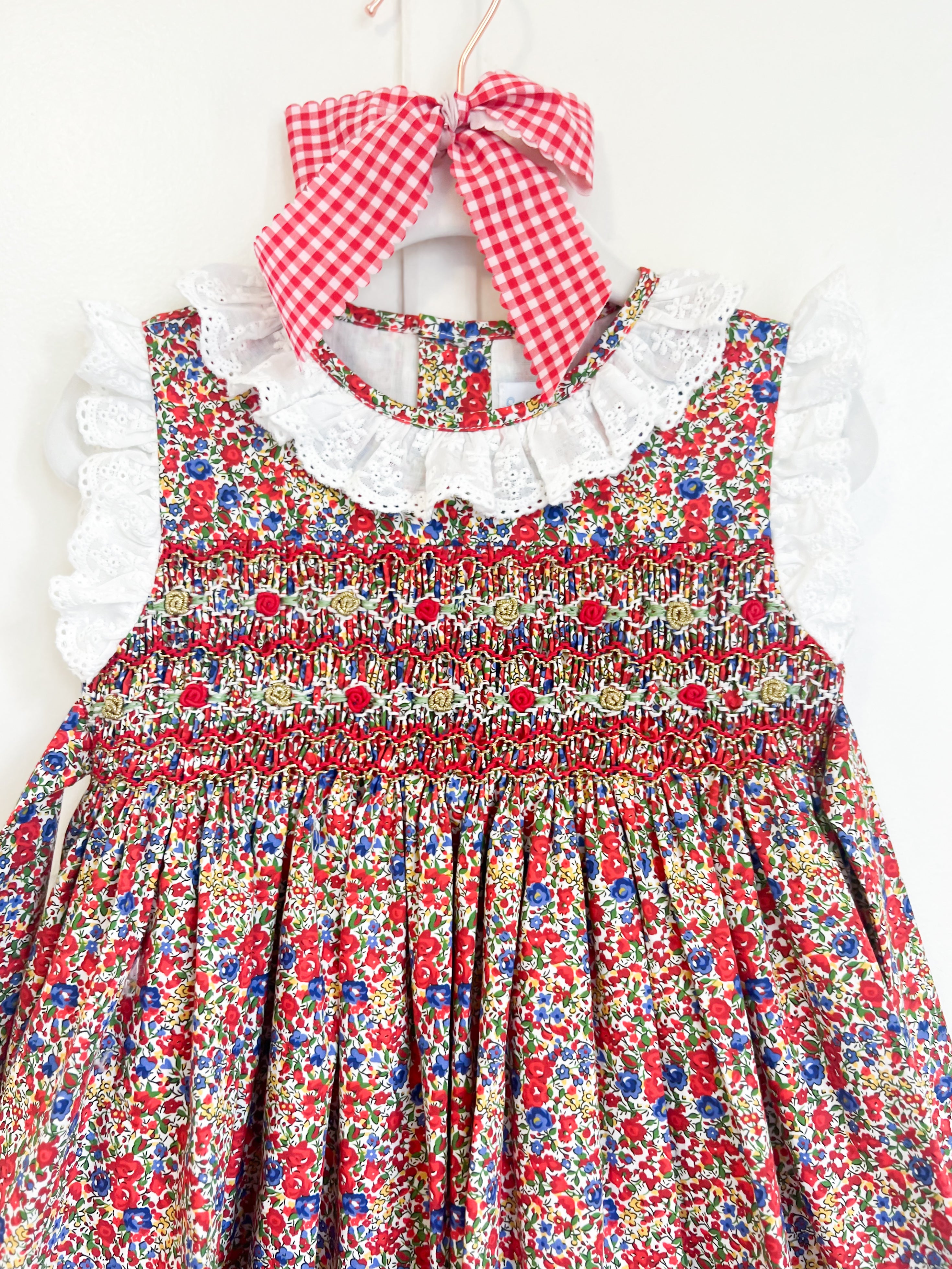 {Sutherby Girls} Signature Smocked Dress ~ Festive Floral