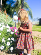 {Sutherby Girls} Signature Smocked Dress ~ Festive Floral