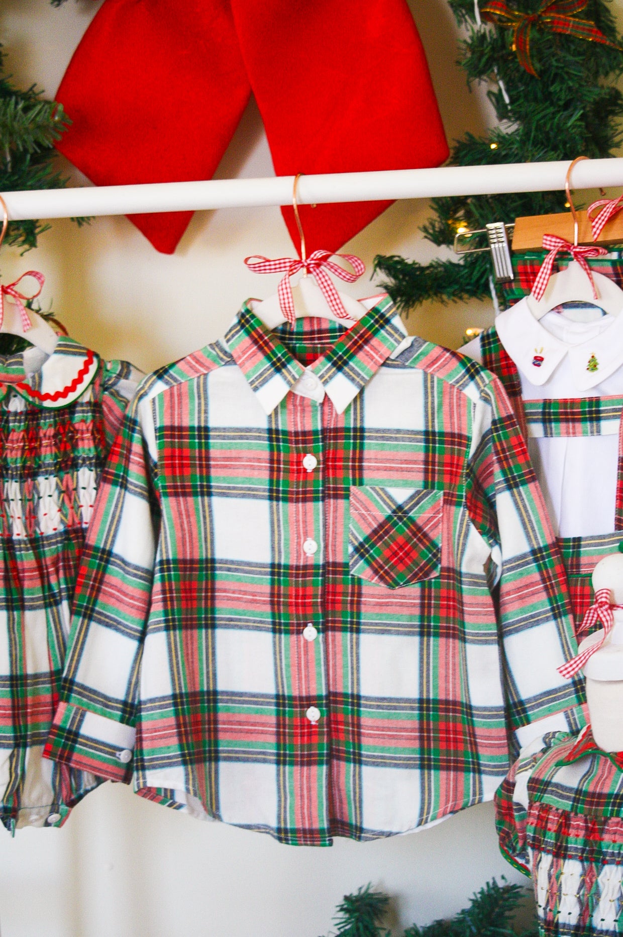 {Sutherby Boys} Shirt ~ Christmas Fair Tartan