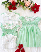 {Sutherby Boys} Festive Train 2pc Set ~ Peppermint Green Striped
