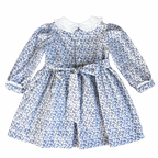 {Sutherby Girls} Signature Smocked Dress ~ Blue Forget Me Nots