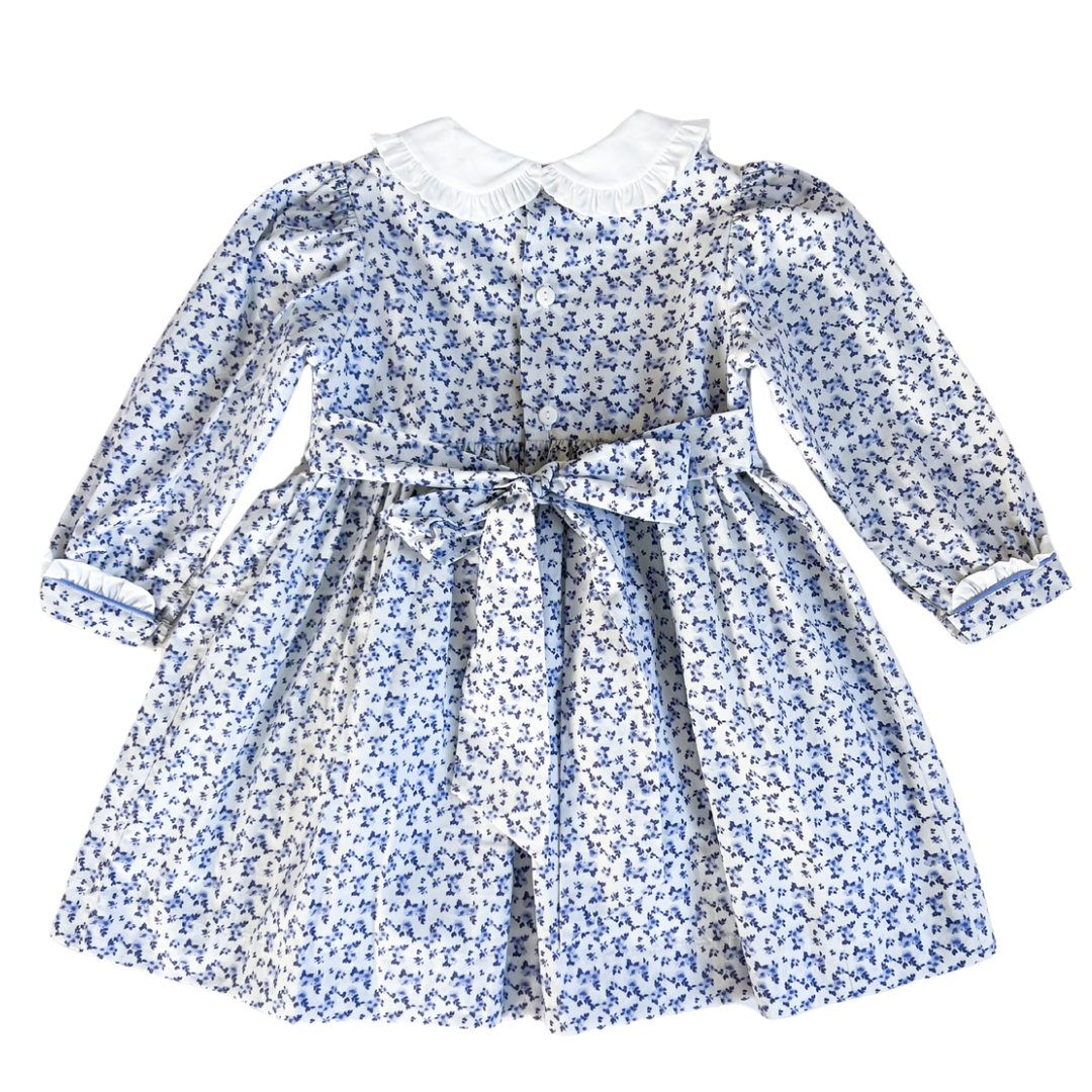 {Sutherby Girls} Signature Smocked Dress ~ Blue Forget Me Nots