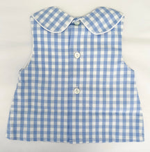 Load image into Gallery viewer, Collared Unisex Blouse - Blue Gingham
