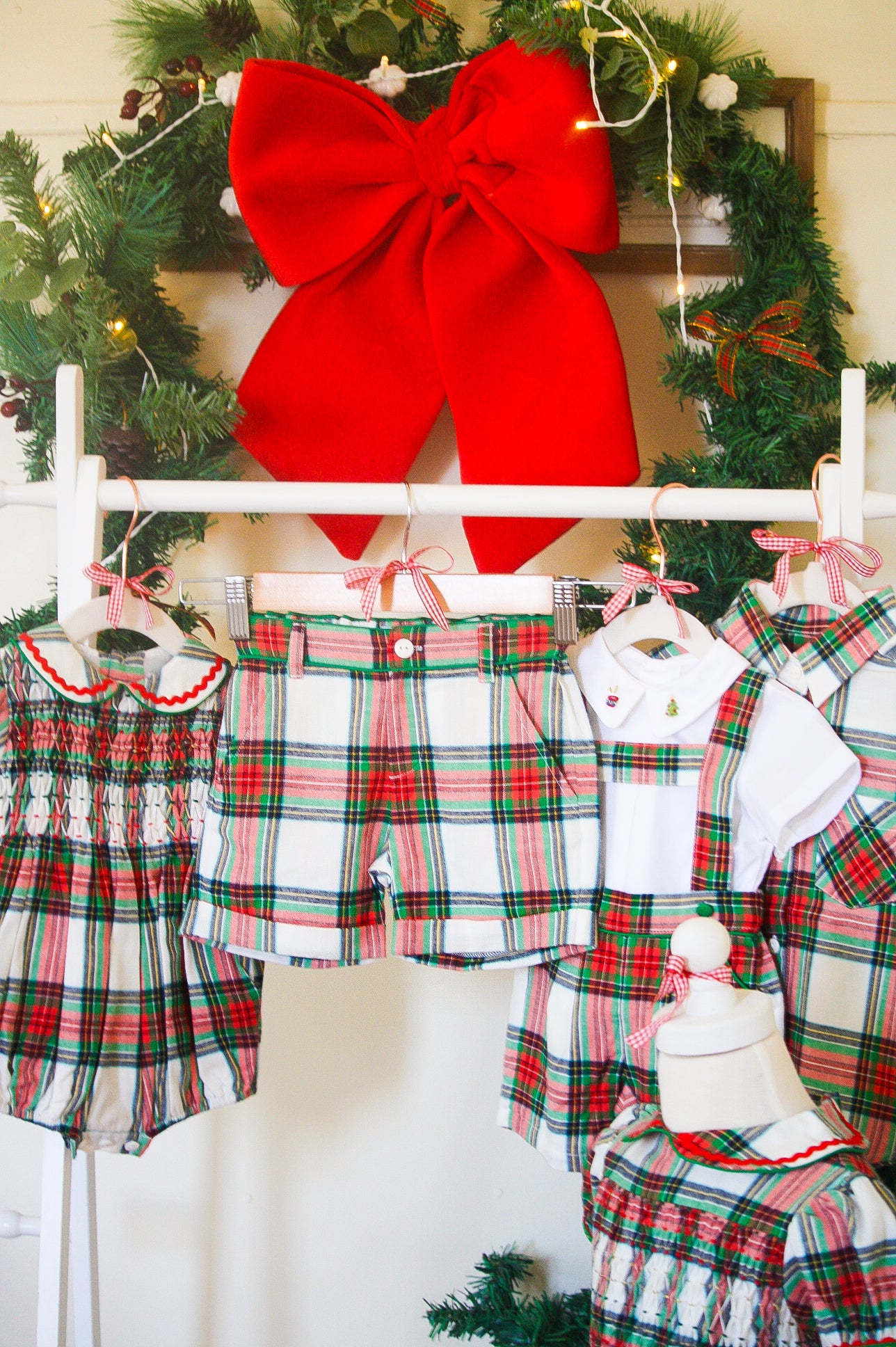 {Sutherby Boys} Signature Prep Shorts ~ Christmas Fair Tartan
