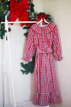 {Sutherby Ladies} Signature ‘Lola' Capelet Dress ~ Classic Red Gingham