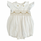 {Sutherby Girls} Signature Smocked Romper ~ Sugarplum Fairy