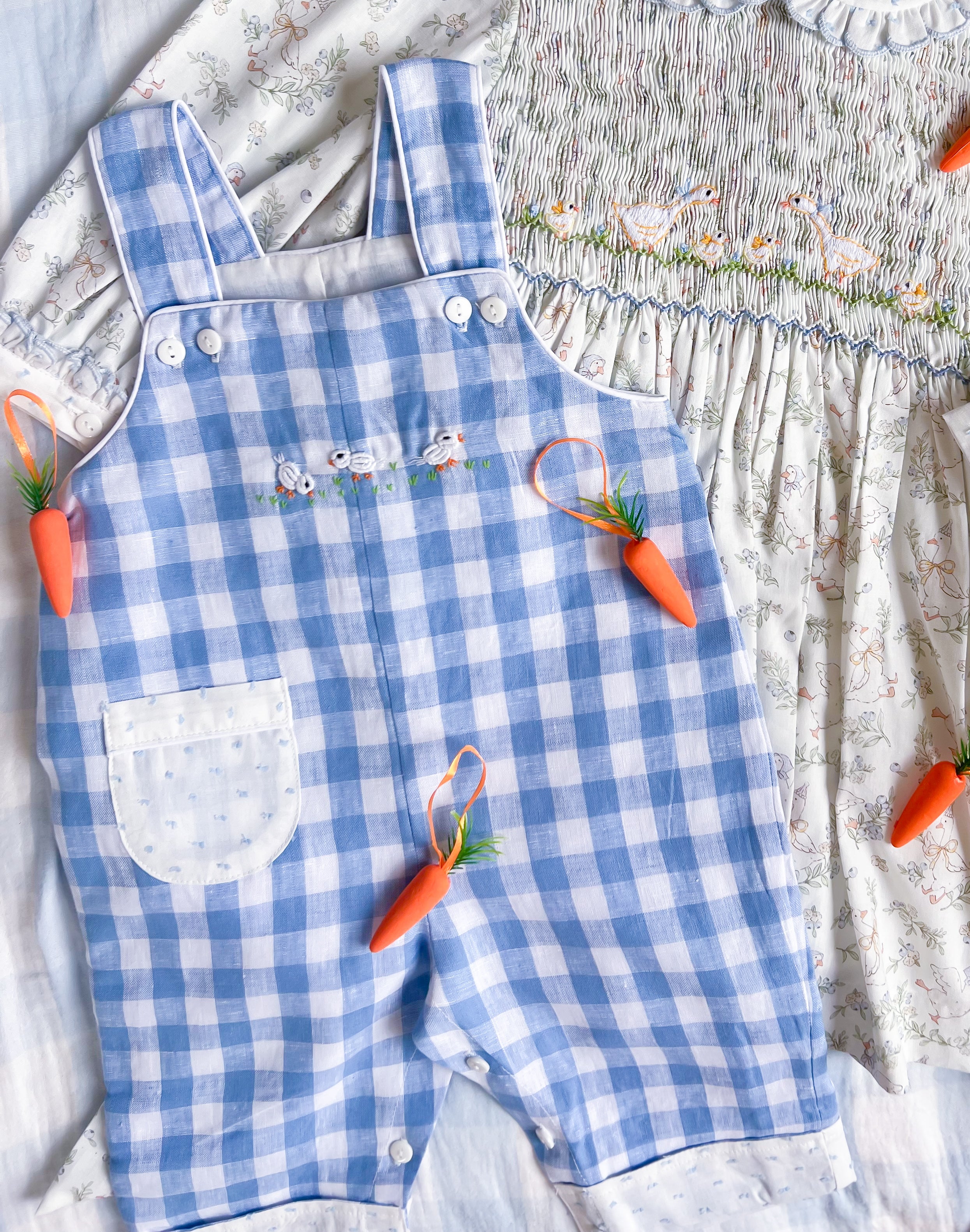{Sutherby Girls} Signature Smocked Dress ~ 'Country Geese'