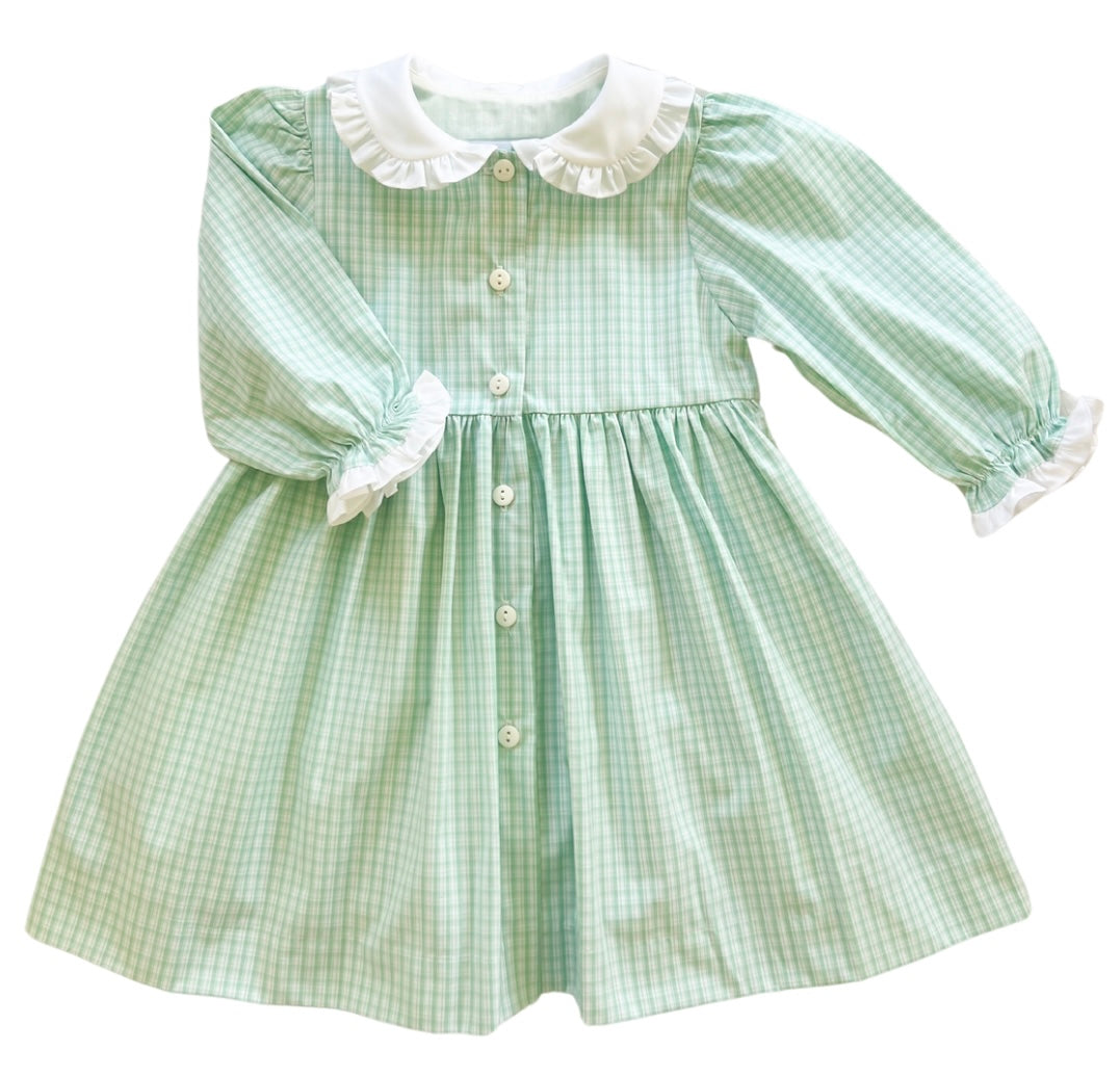 Mint Plaid Preppy Dress
