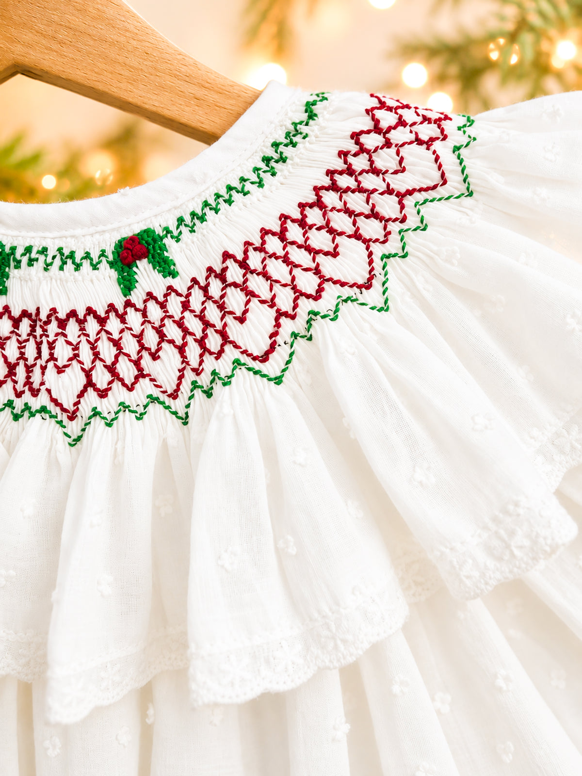 {Sutherby Girls} Bishop Dress ~ White Christmas