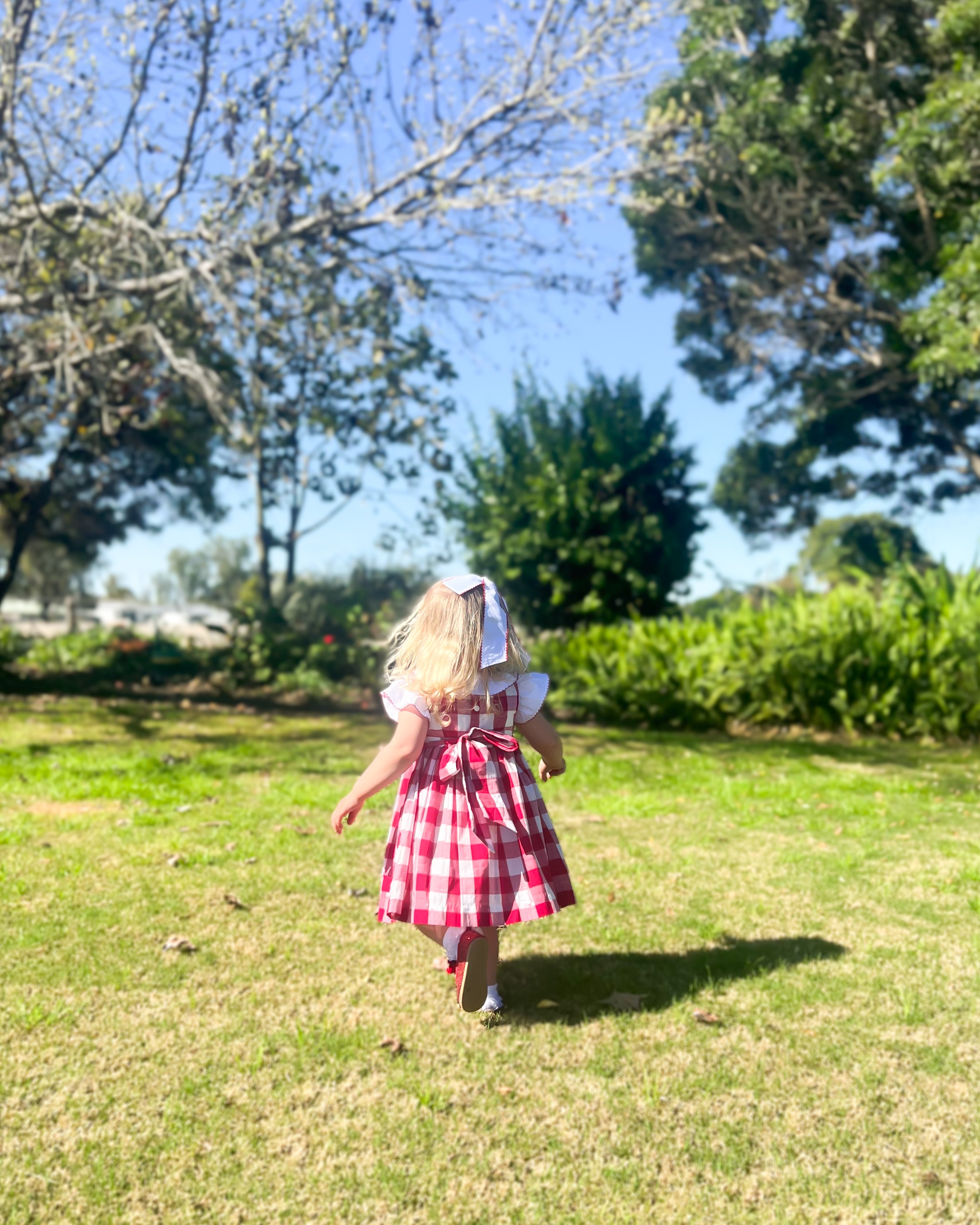 {Sutherby Girls} Signature Smocked Dress - Heritage Red Gingham ~ FARMHOUSE SALE
