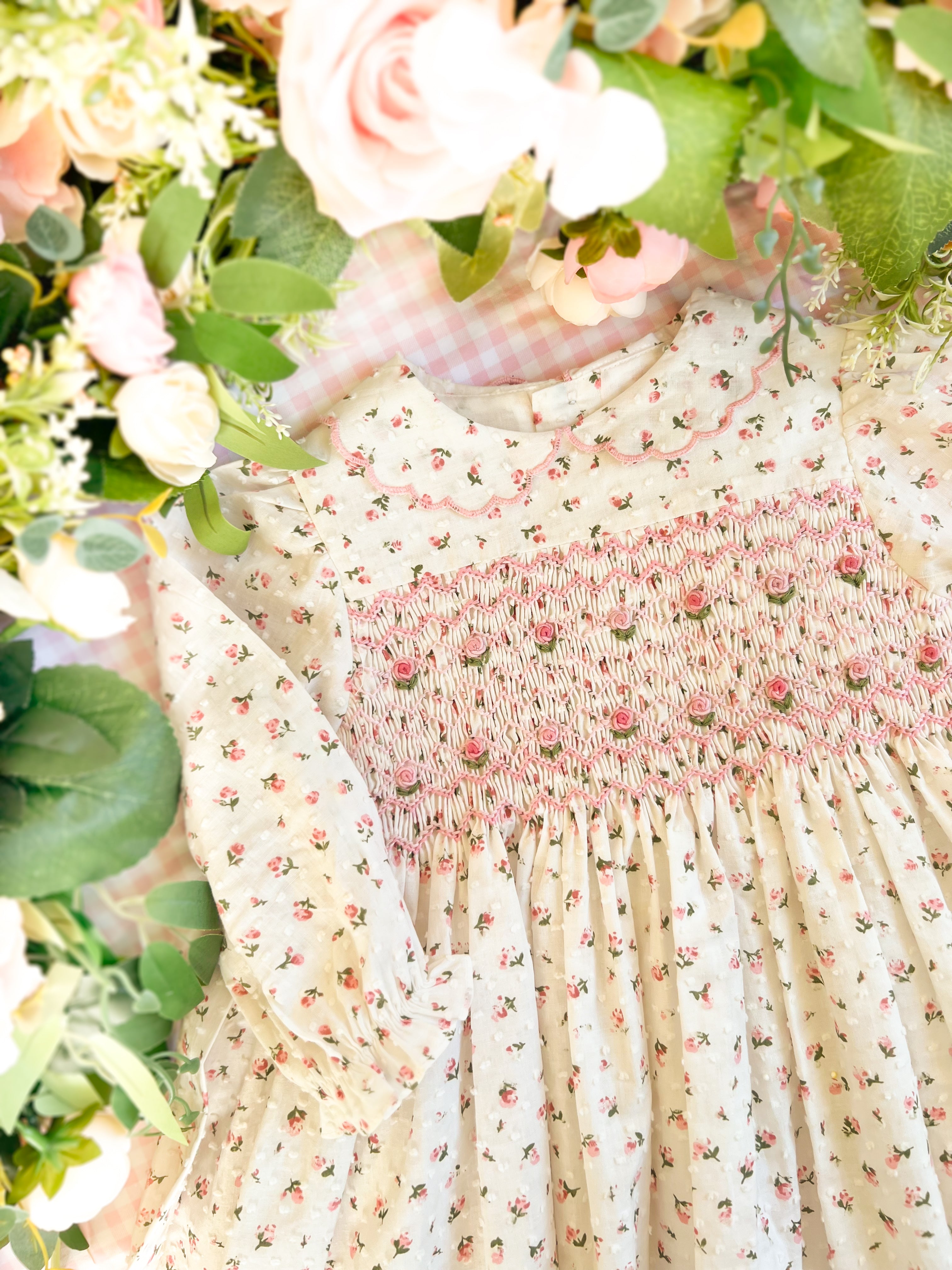 The Smocked Dress - Heritage Rose Plumetti