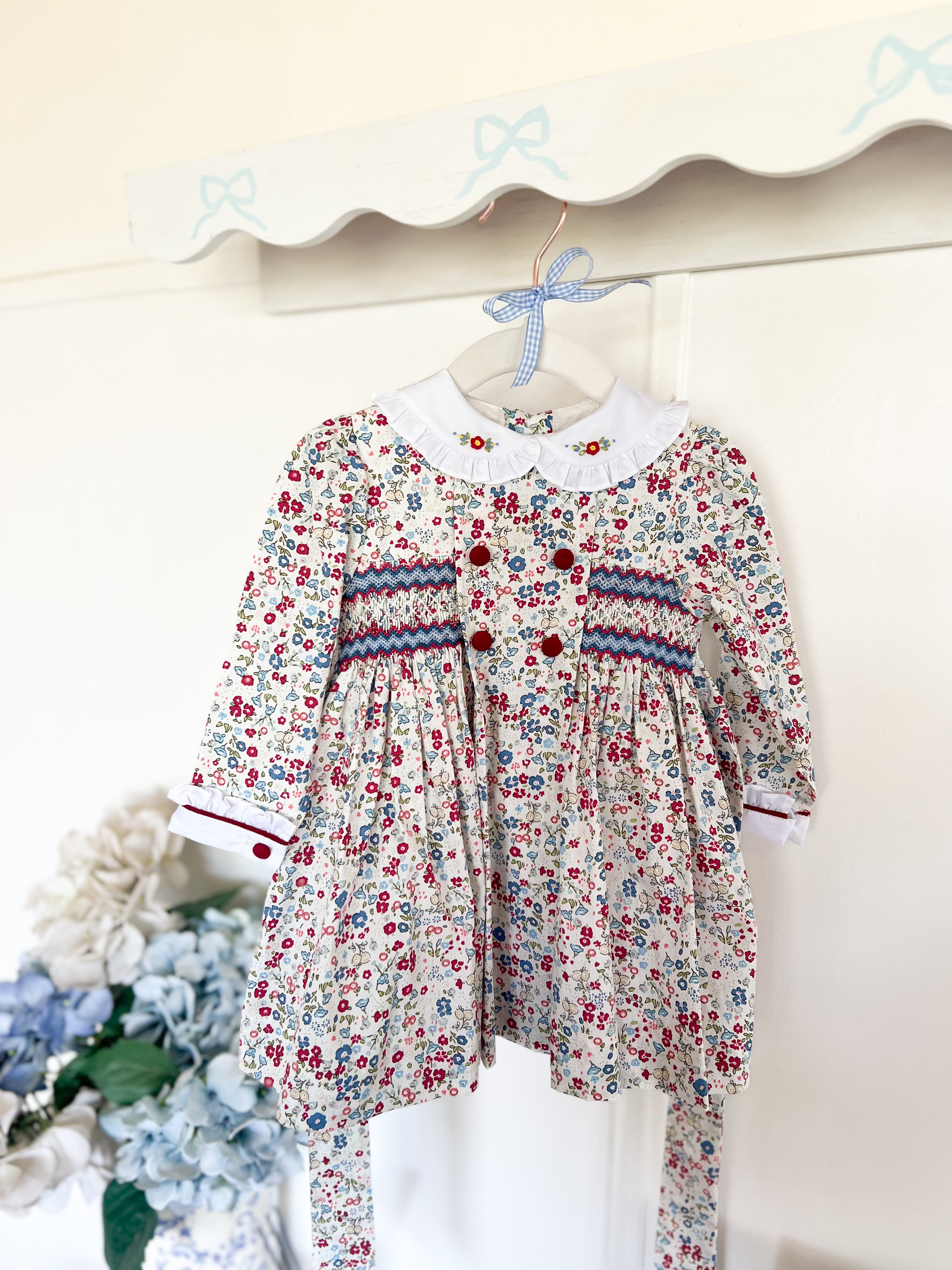 The Smocked Dress - Colourful Carnations