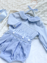 Load image into Gallery viewer, The Button-On Set - Baby Blue Gingham/Corduroy
