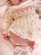 {Sutherby Girls} Signature Smocked Romper ~ Briar Rose