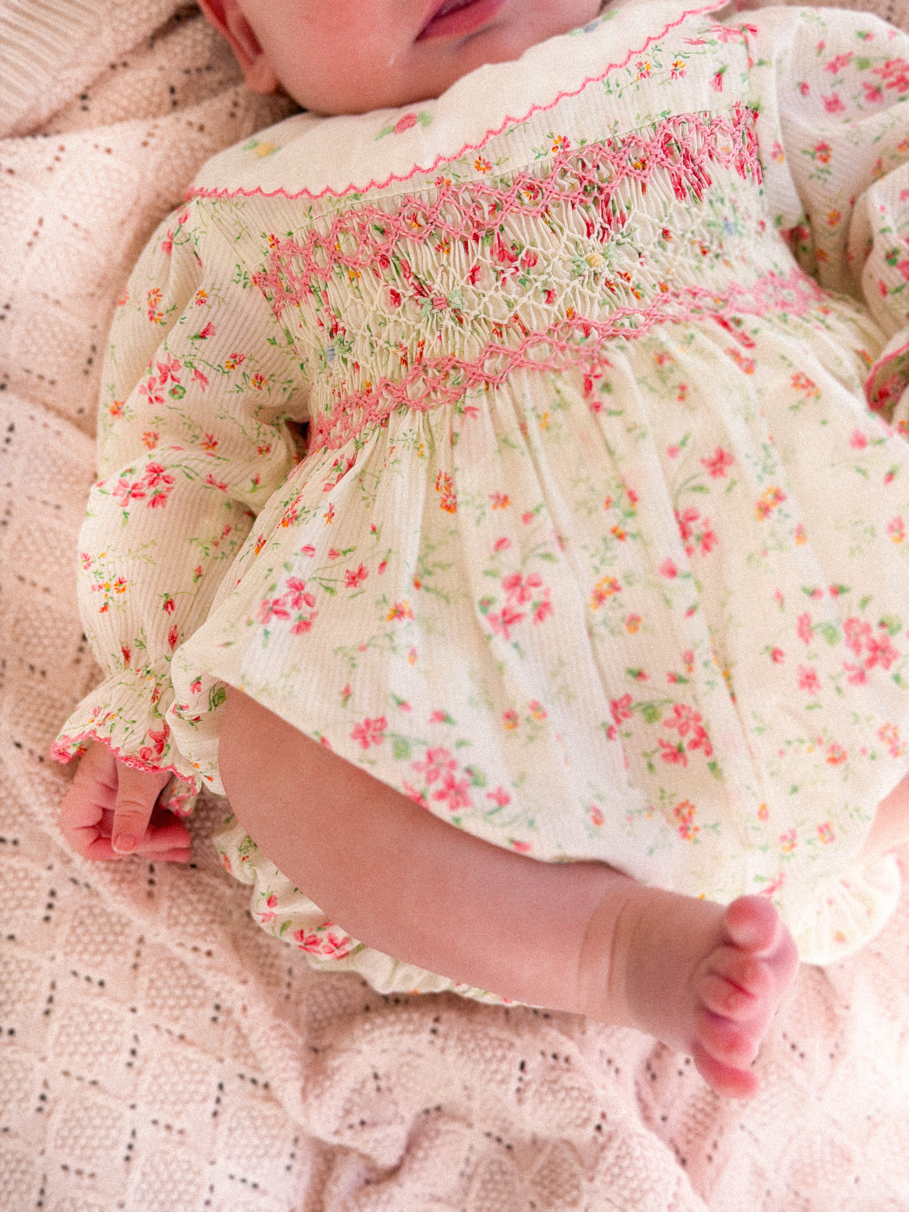 {Sutherby Girls} Signature Smocked Romper ~ Briar Rose