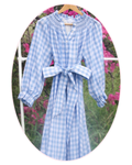 {Sutherby Ladies} 'Madeline' ~ Blue Gingham Linen